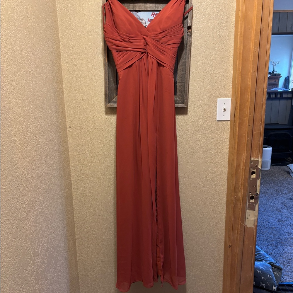 Azazie Farren Bermuda A-Line Pleated Chiffon Convertible Dress